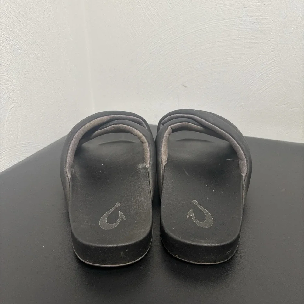 Olukai Women's Hila‎ Black Slide Sandals Slip On Sz 41/11